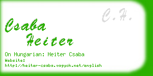 csaba heiter business card